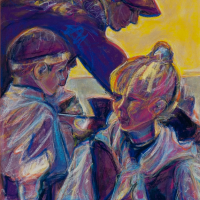 Femme et 2 enfants